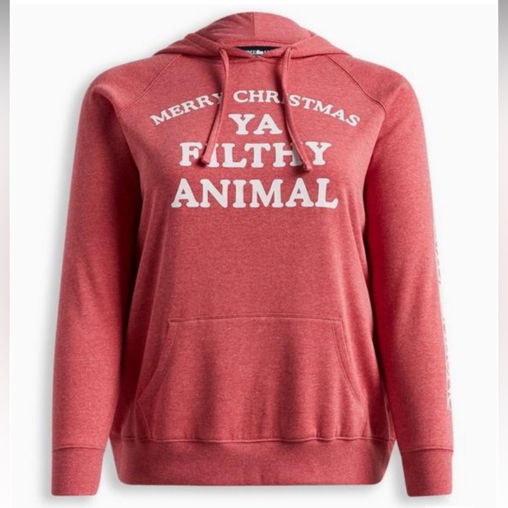 TORRID Size 18-20 Red Home Alone Cozy Fleece Hoodie NWT